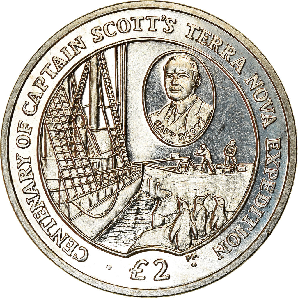 Münze, British Antarctic Territory, Elizabeth II, 2 Pounds, 2012, Pobjoy Mint