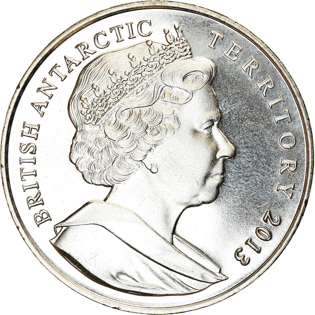Moneta, British Antarctic Territory, 2 Pounds, 2013, Base antarctique Halley
