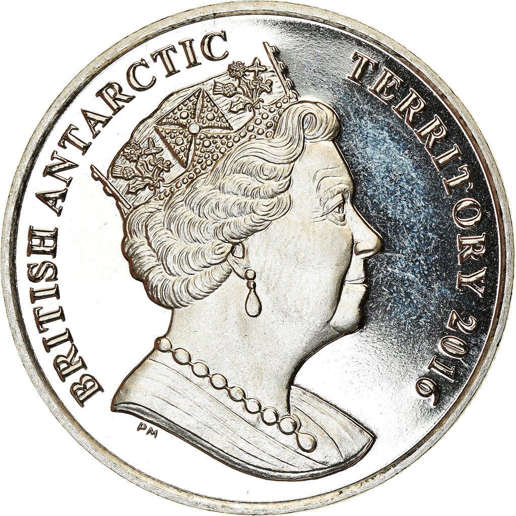 Moneta, British Antarctic Territory, 2 Pounds, 2016, Grand cachalot, SPL