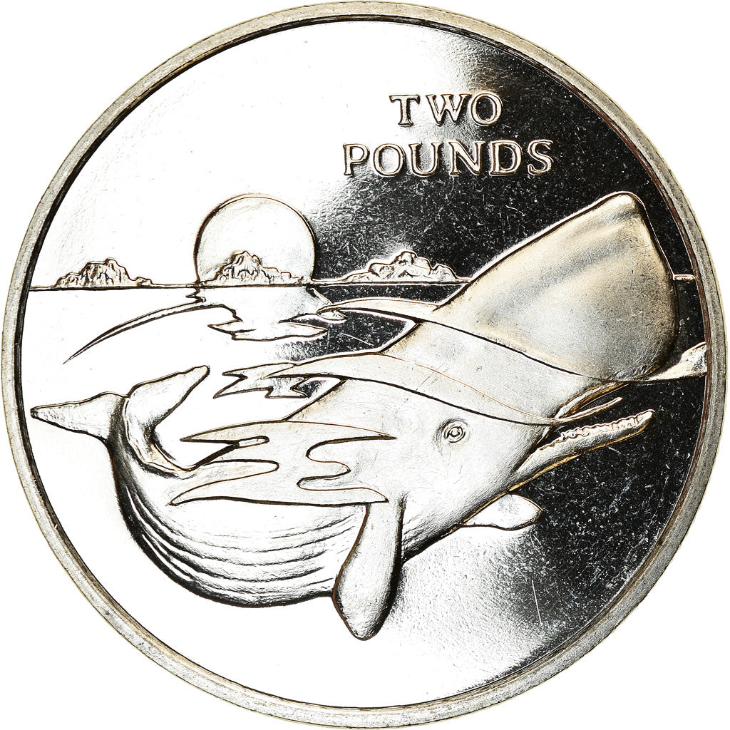 Moneta, British Antarctic Territory, 2 Pounds, 2016, Grand cachalot, SPL