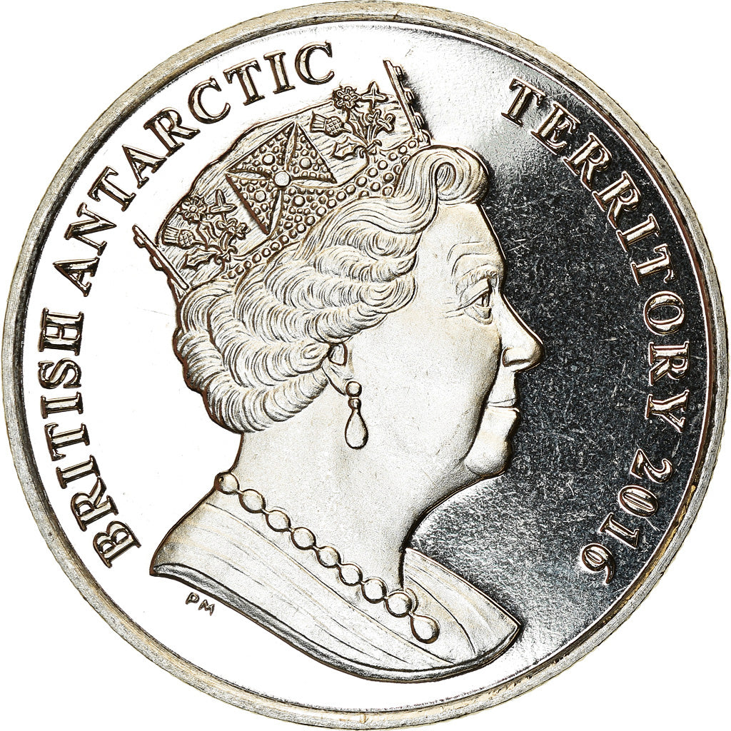 Coin, British Antarctic Territory, 2 Pounds, 2016, Grand cachalot, MS(63)