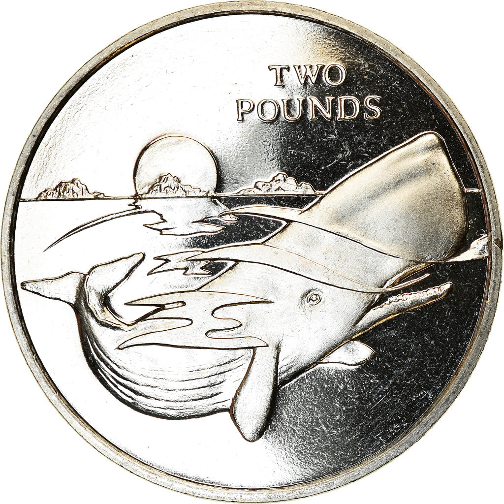 Coin, British Antarctic Territory, 2 Pounds, 2016, Grand cachalot, MS(63)