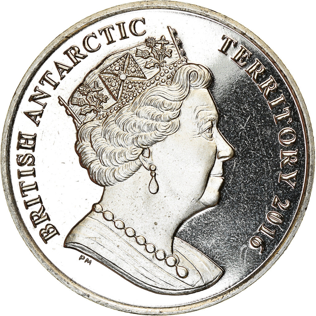 Moneta, British Antarctic Territory, 2 Pounds, 2016, Grand cachalot, SPL