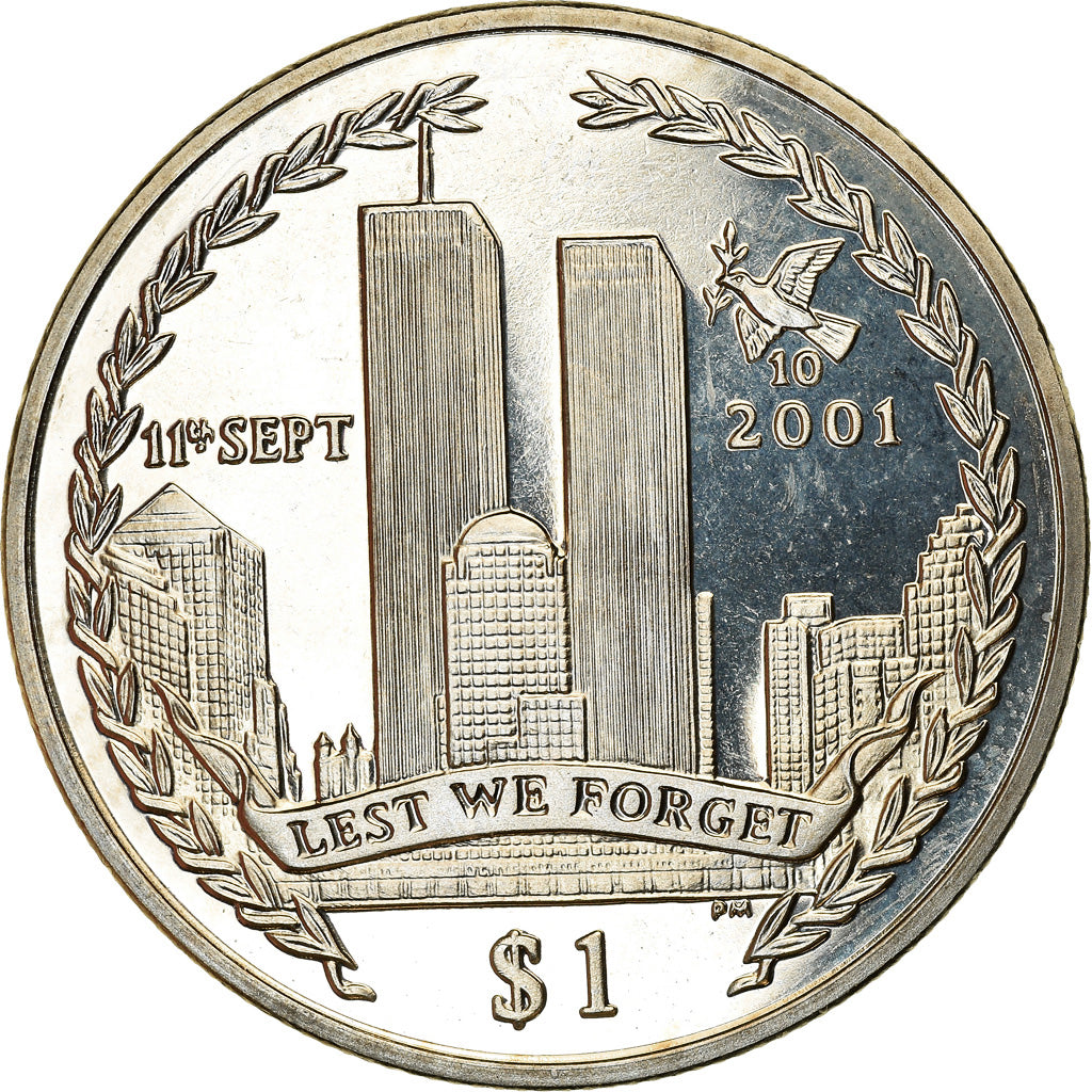 Coin, BRITISH VIRGIN ISLANDS, Dollar, 2011, Franklin Mint, 11 septembre 2001