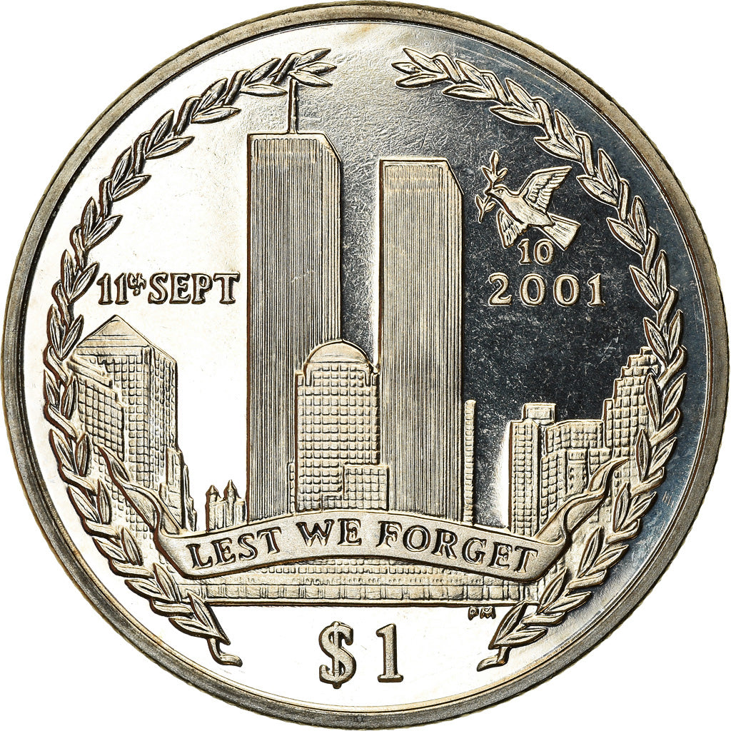 Coin, BRITISH VIRGIN ISLANDS, Dollar, 2011, Franklin Mint, 11 septembre 2001