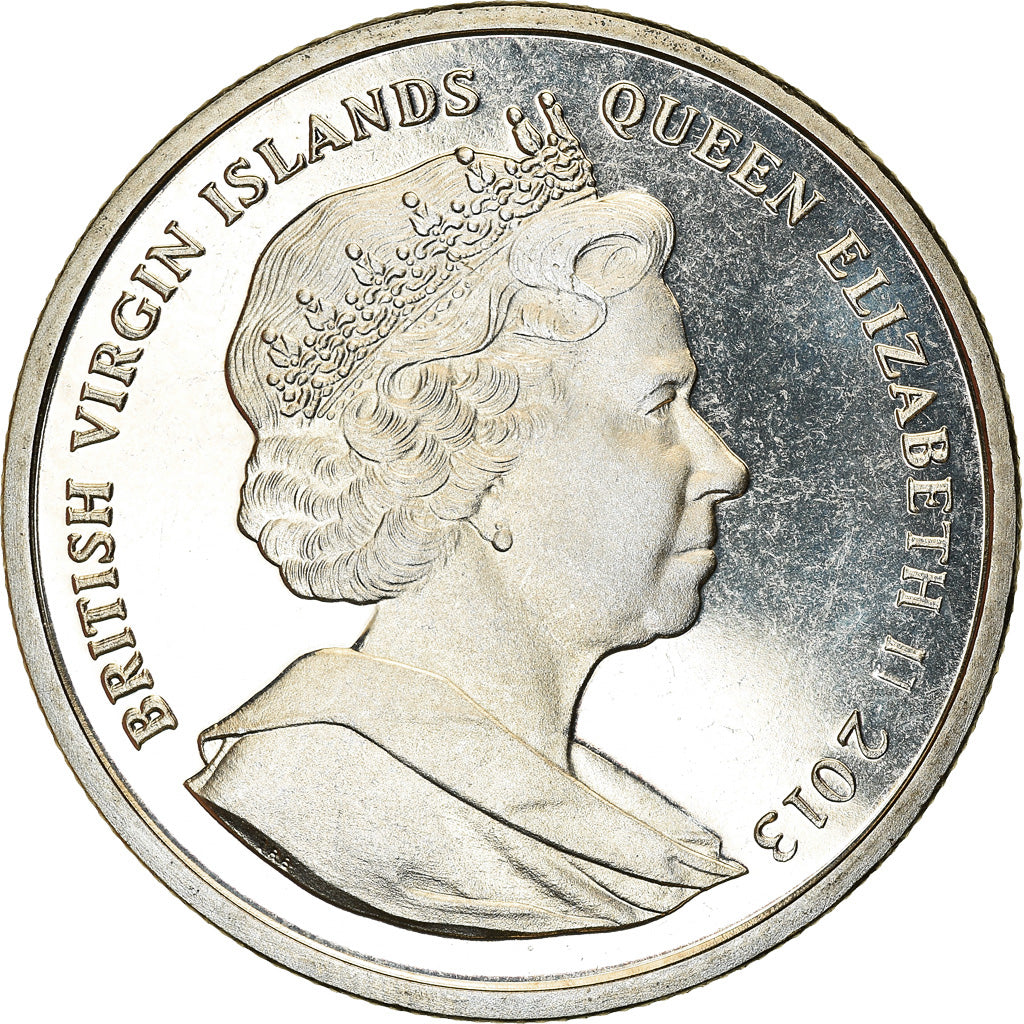 Coin, BRITISH VIRGIN ISLANDS, Dollar, 2013, Franklin Mint, John F. Kennedy