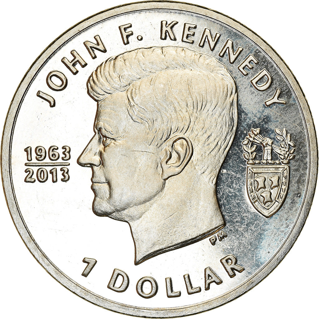 Coin, BRITISH VIRGIN ISLANDS, Dollar, 2013, Franklin Mint, John F. Kennedy