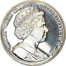 Moneta, ISOLE VERGINI BRITANNICHE, Dollar, 2014, Franklin Mint, Nelson Mandela