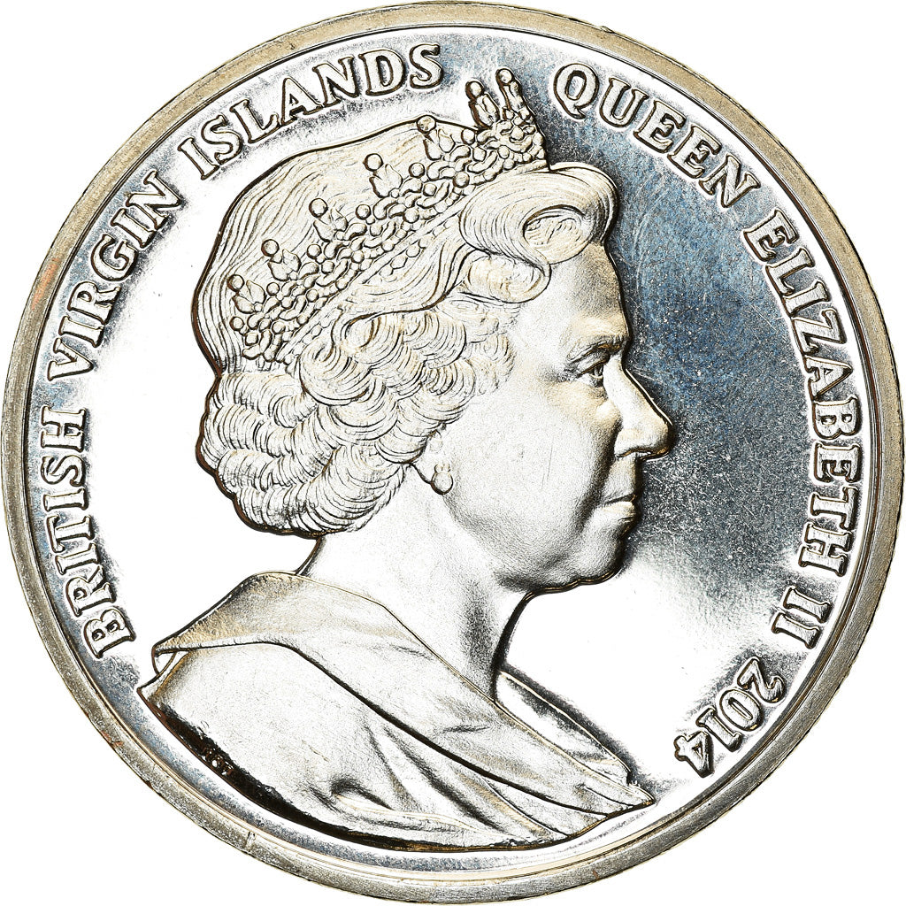Münze, BRITISH VIRGIN ISLANDS, Dollar, 2014, Franklin Mint, Nelson Mandela