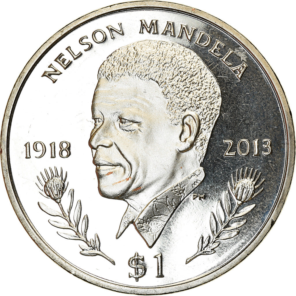 Münze, BRITISH VIRGIN ISLANDS, Dollar, 2014, Franklin Mint, Nelson Mandela