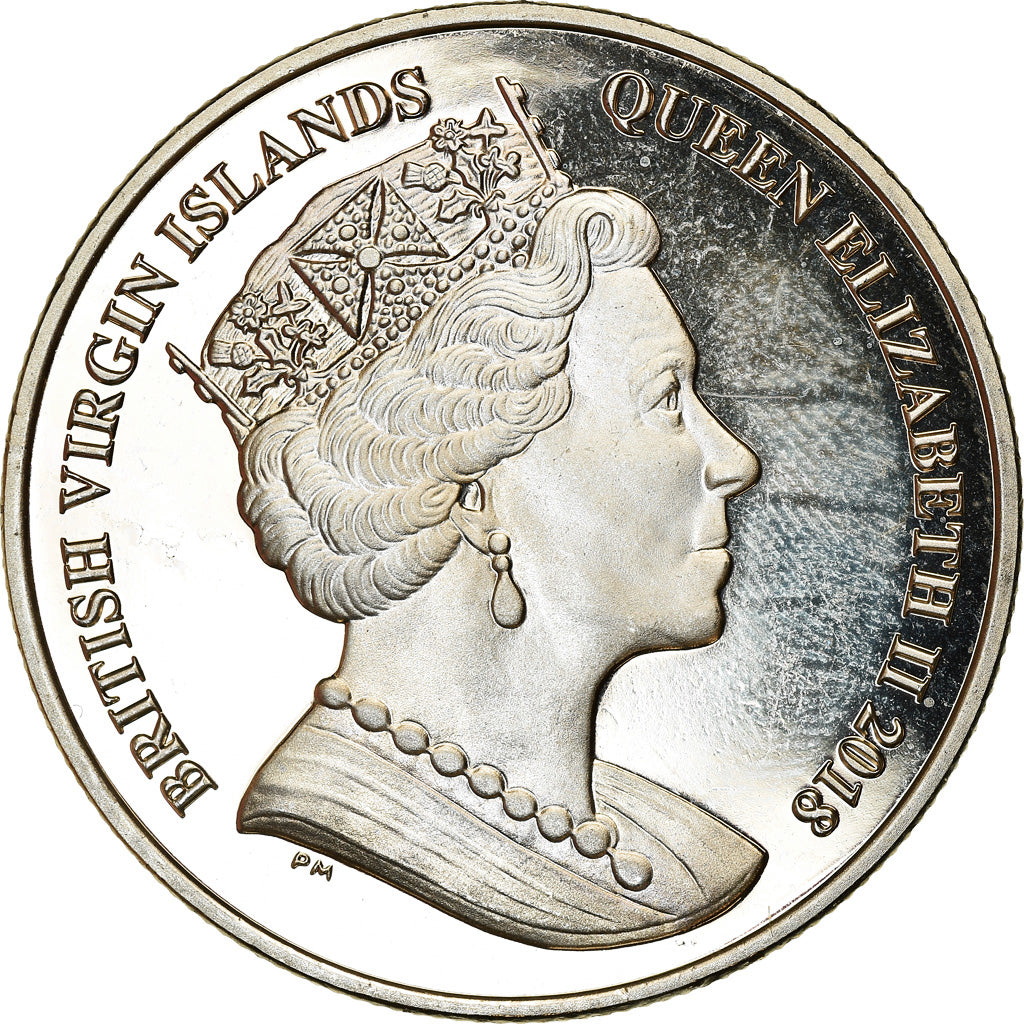 Coin, BRITISH VIRGIN ISLANDS, Dollar, 2018, Franklin Mint, Jubilé de saphir