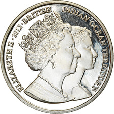 Coin, British Indian Ocean, 2 Pounds, 2012, Elizabeth II et la Reine mère