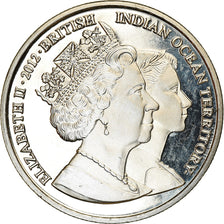 Coin, British Indian Ocean, 2 Pounds, 2012, Elizabeth II et la Reine mère