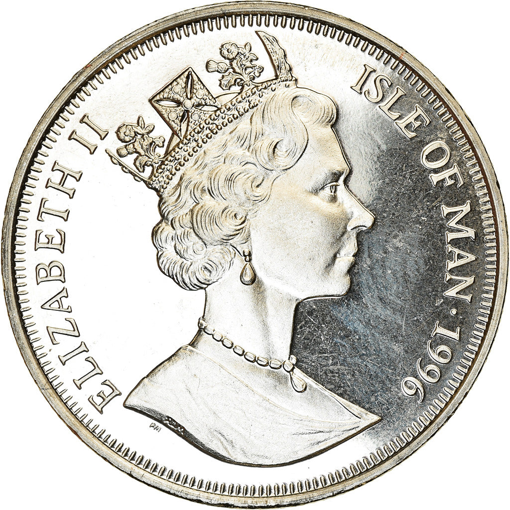 Coin, Isle of Man, Elizabeth II, Crown, 1996, Pobjoy Mint, Fernand de Magellan