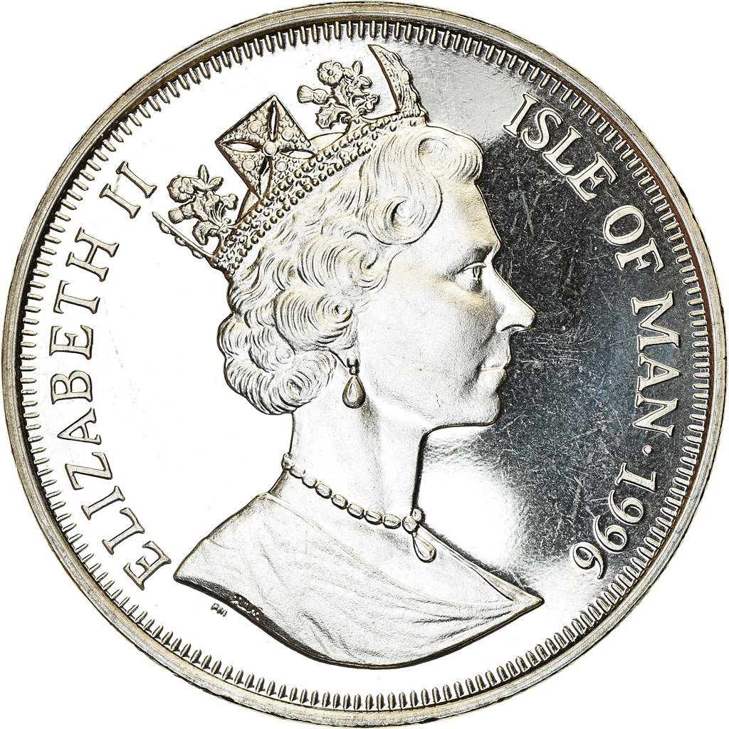Monnaie, Isle of Man, Elizabeth II, Crown, 1996, Pobjoy Mint, Sir Francis Drake