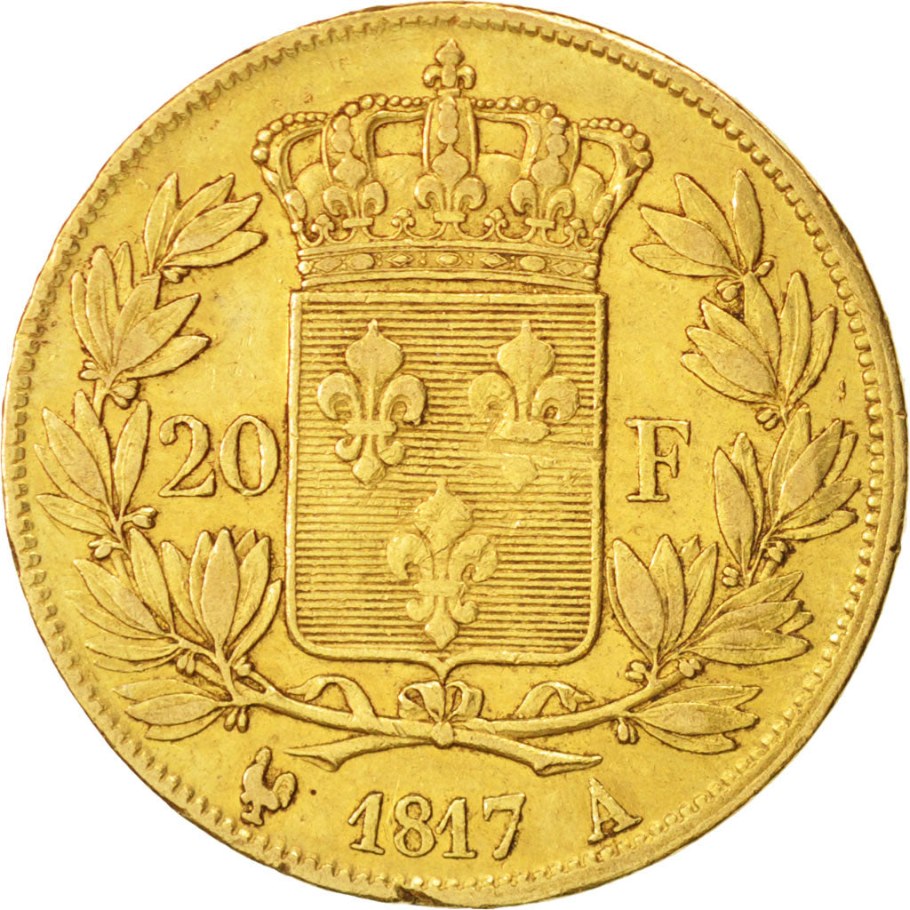Frankreich, Louis XVIII, 20 Francs, 1817, Paris, EF(40-45), Gold, KM 712.1