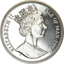 Munten, Eiland Man, Elizabeth II, Crown, 1997, Pobjoy Mint, Leiv Eiriksson