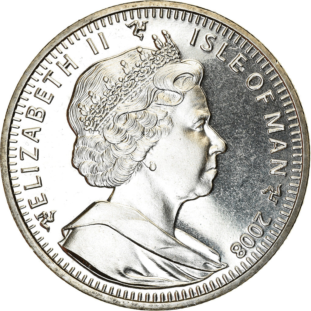 Coin, Isle of Man, Crown, 2008, Pobjoy Mint, Championnat européen de football