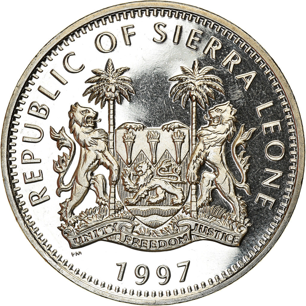Moneta, Sierra Leone, Dollar, 1997, British Royal Mint, Licorne, SPL