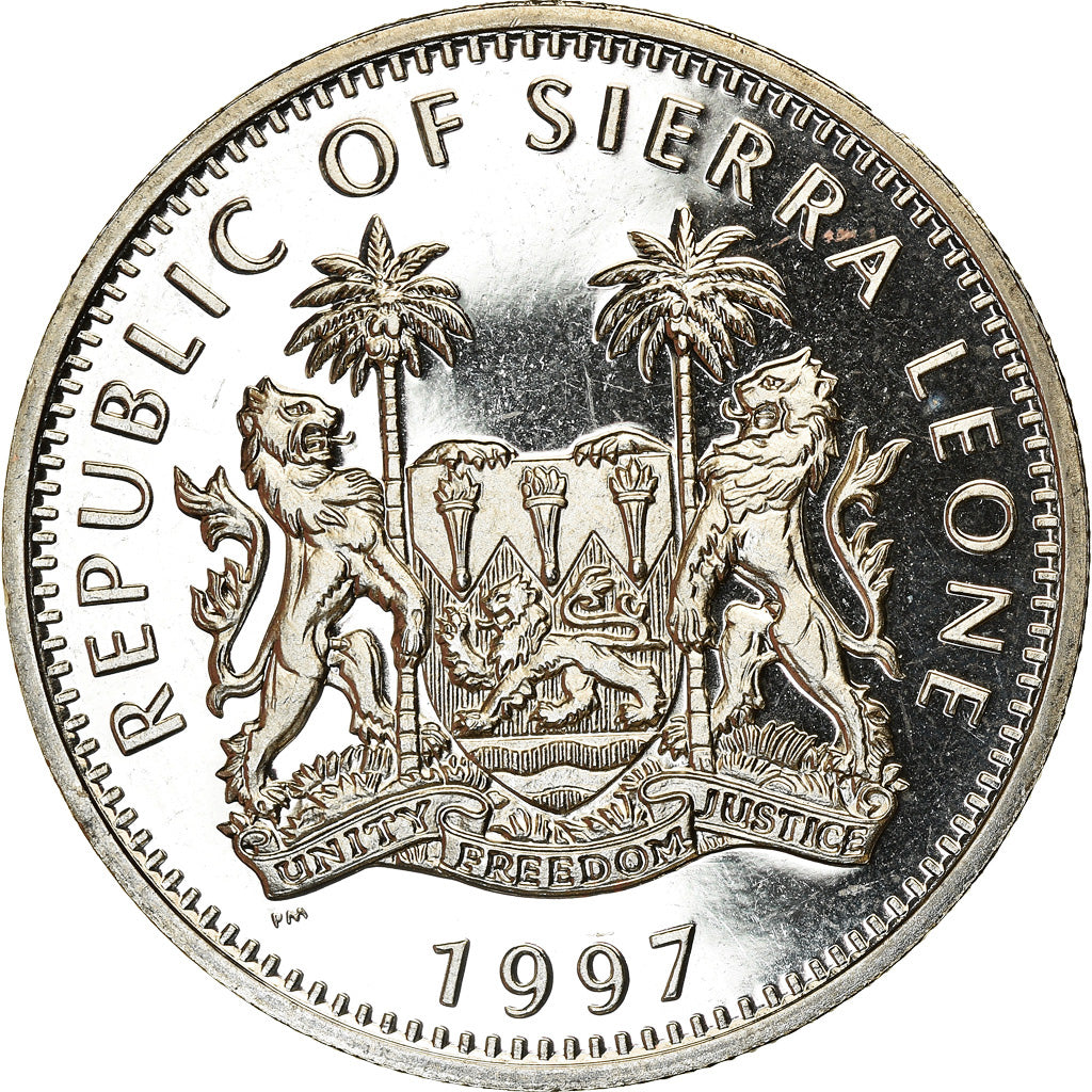 Coin, Sierra Leone, Dollar, 1997, British Royal Mint, Licorne, MS(63)