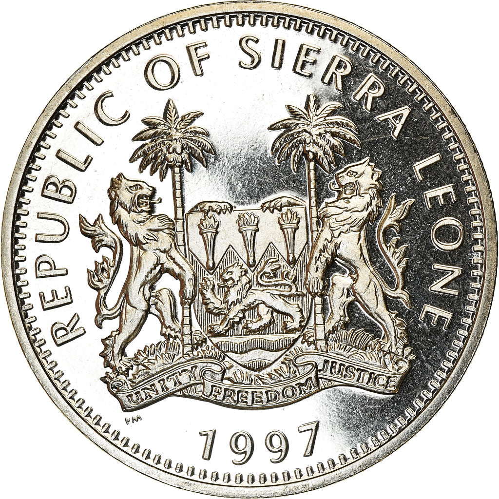 Coin, Sierra Leone, Dollar, 1997, British Royal Mint, Lion couronné, MS(63)