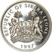 Coin, Sierra Leone, Dollar, 1997, British Royal Mint, Lion couronné, MS(63)