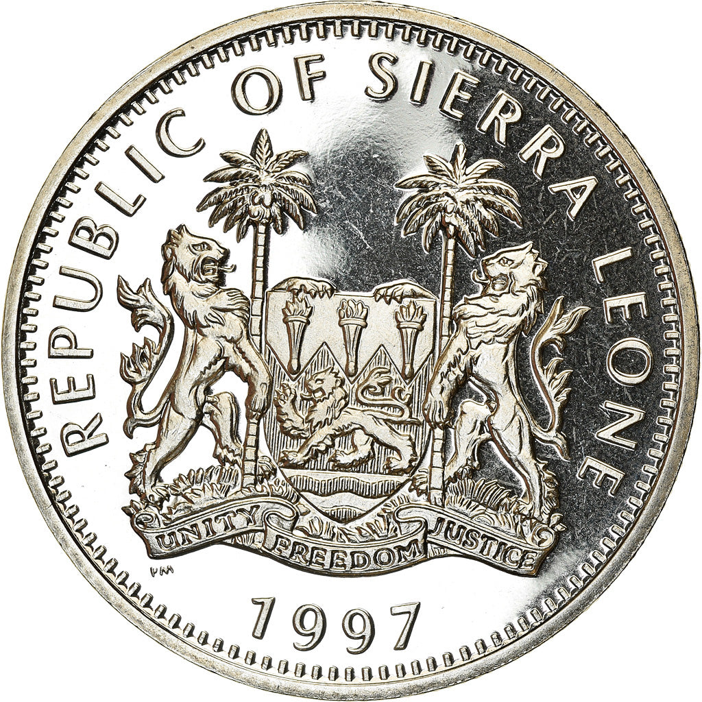 Coin, Sierra Leone, Dollar, 1997, British Royal Mint, Mère Teresa et Lady