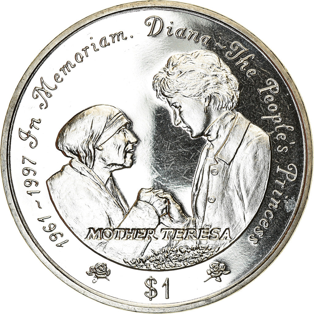 Coin, Sierra Leone, Dollar, 1997, British Royal Mint, Mère Teresa et Lady