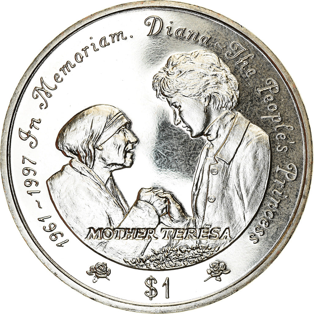 Coin, Sierra Leone, Dollar, 1997, British Royal Mint, Mère Teresa et Lady