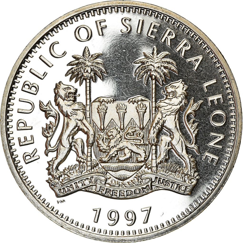 Coin, Sierra Leone, Dollar, 1997, British Royal Mint, Mère Teresa et Lady