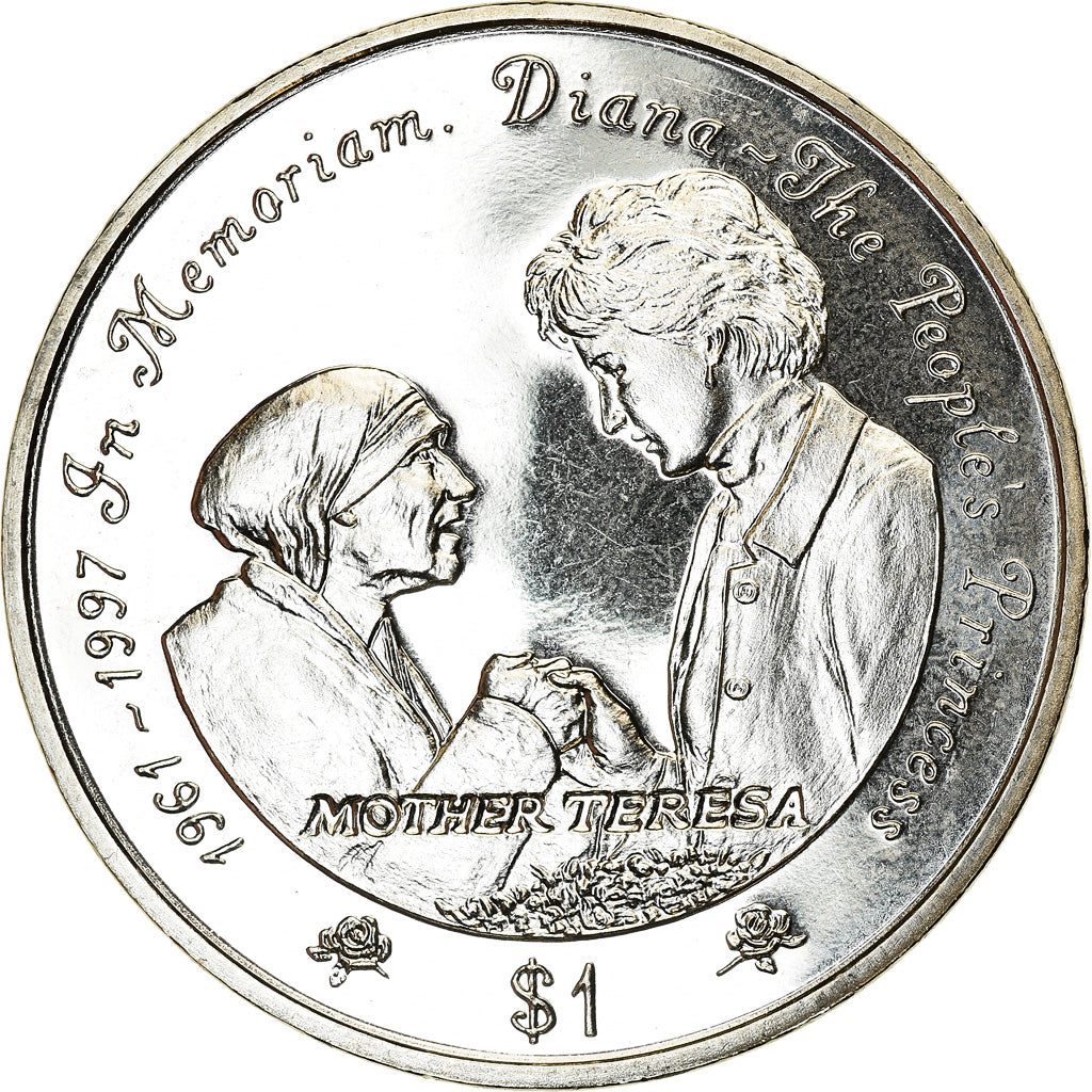 Coin, Sierra Leone, Dollar, 1997, British Royal Mint, Mère Teresa et Lady