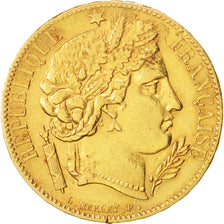 Frankreich, Cérès, 20 Francs, 1850, Paris, AU(50-53), Gold, KM:762, Gadoury 1059