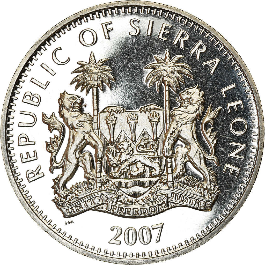 Moneta, Sierra Leone, Dollar, 2007, British Royal Mint, Eléphant, SPL