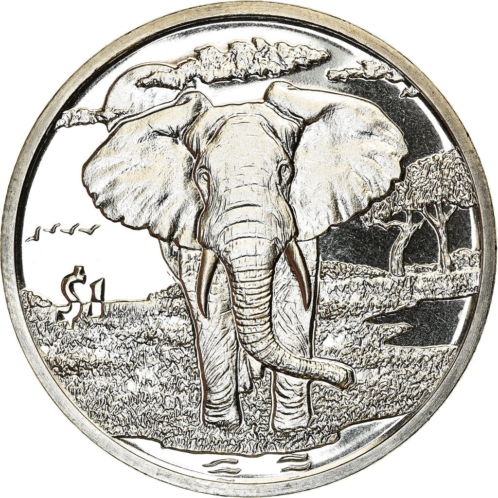 Moneta, Sierra Leone, Dollar, 2007, British Royal Mint, Eléphant, SPL