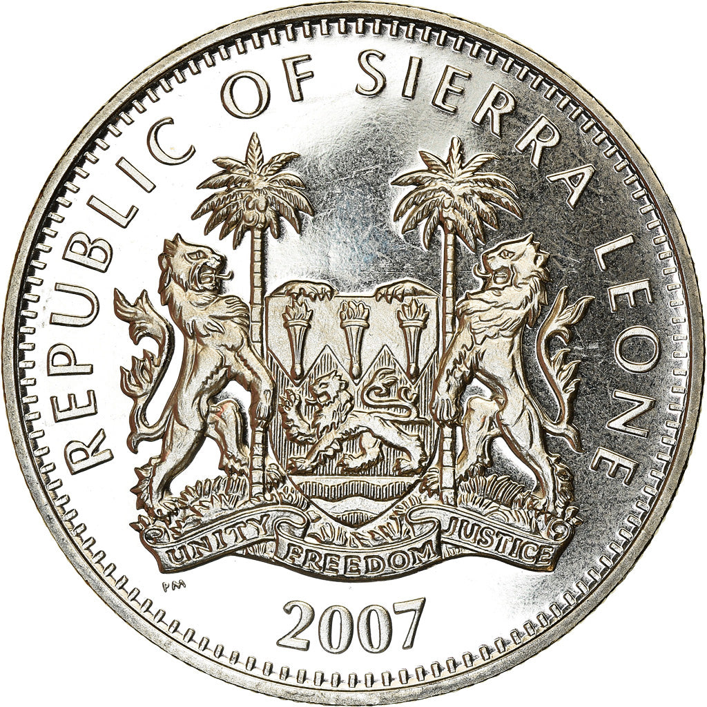 Münze, Sierra Leone, Dollar, 2007, British Royal Mint, Eléphant, UNZ
