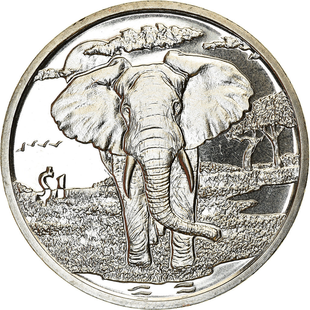 Münze, Sierra Leone, Dollar, 2007, British Royal Mint, Eléphant, UNZ