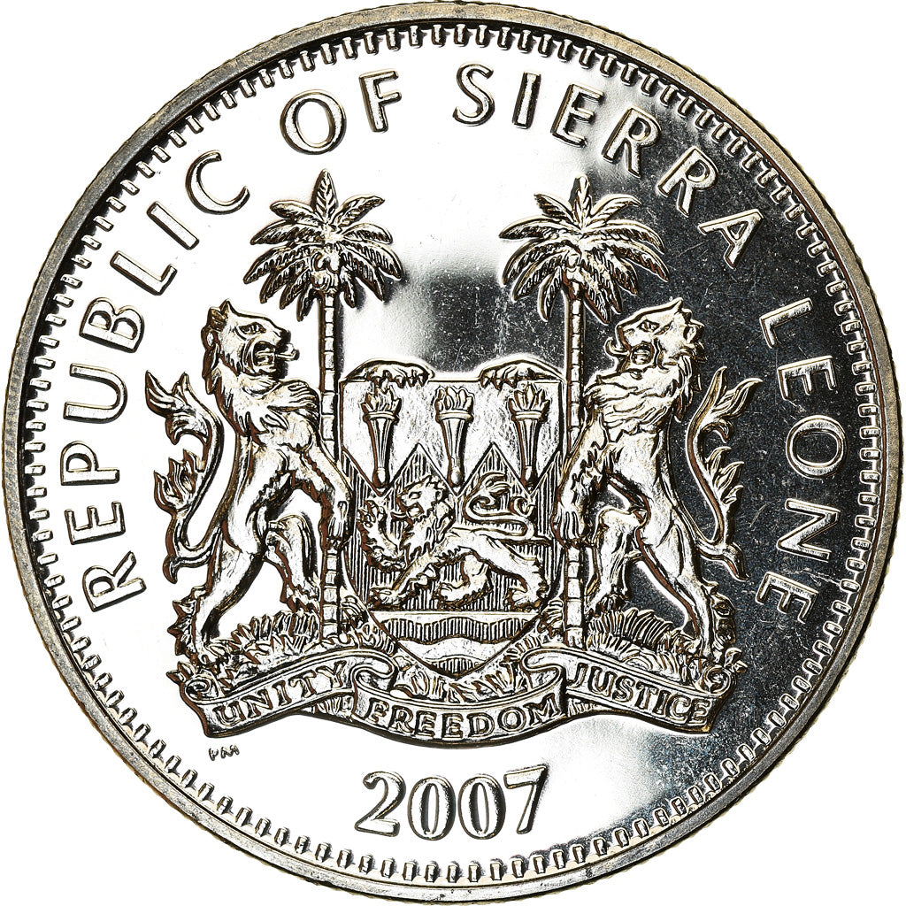 Moneta, Sierra Leone, Dollar, 2007, British Royal Mint, Zèbre, SPL