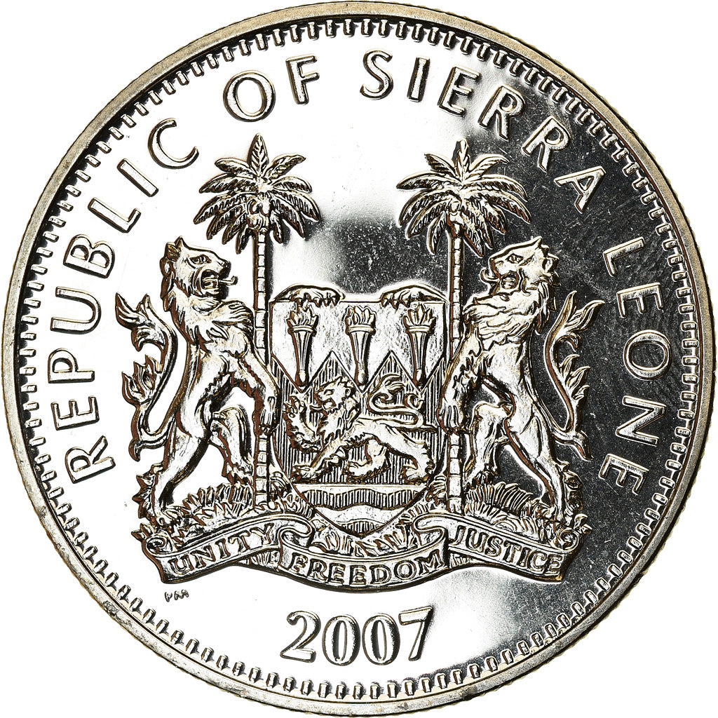Münze, Sierra Leone, Dollar, 2007, British Royal Mint, Zèbre, UNZ
