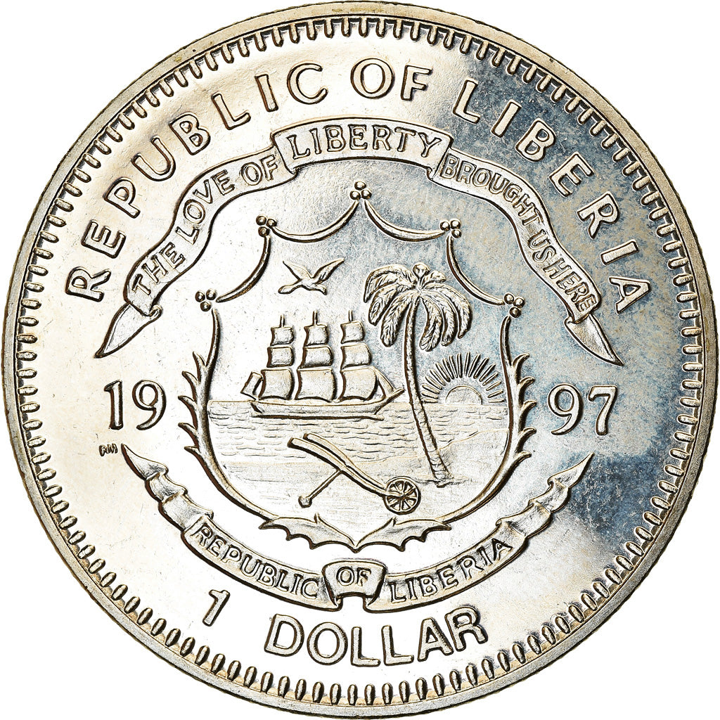 Moneta, Liberia, Dollar, 1997, Bataille d'Angleterre, SPL, Rame-nichel, KM:304