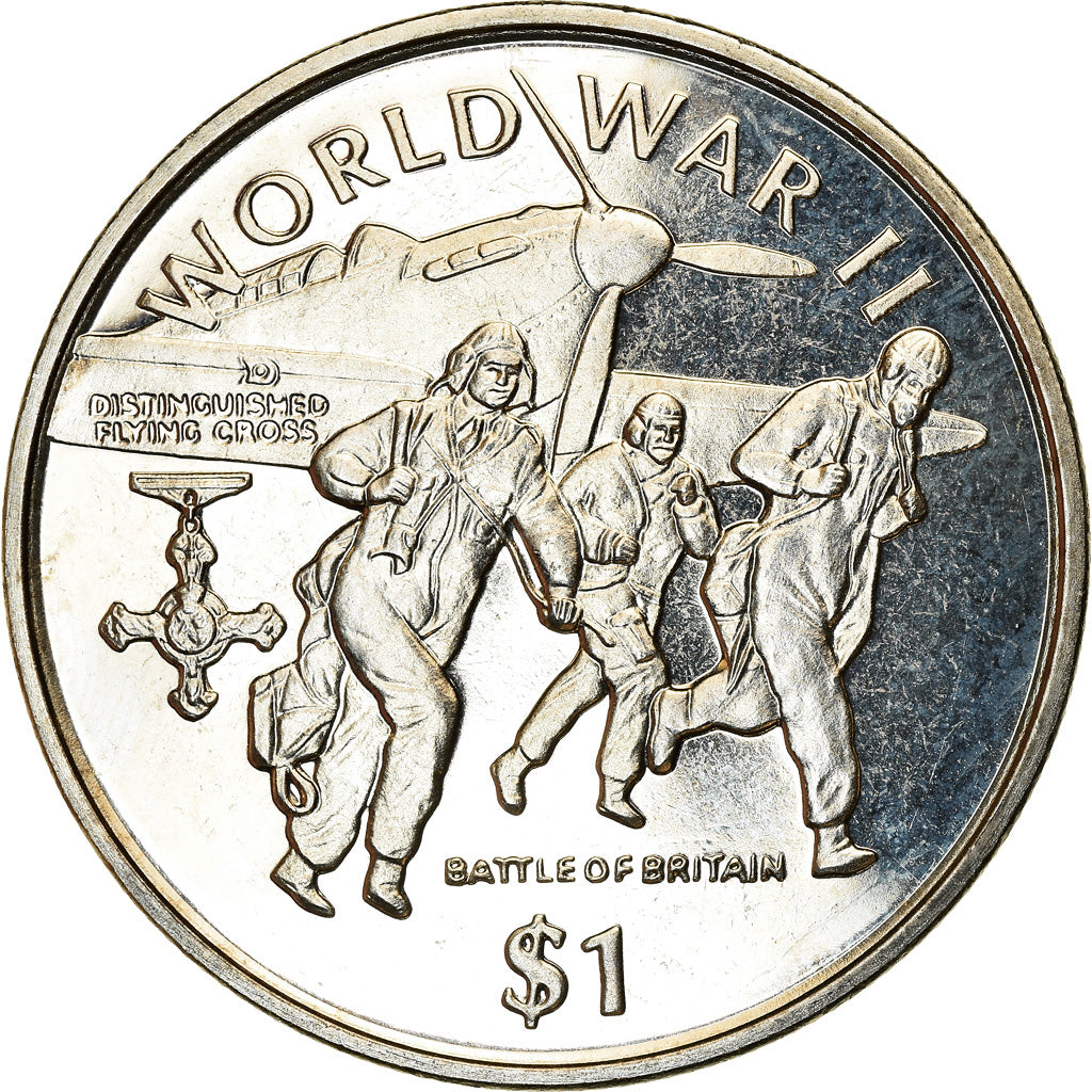 Moneta, Liberia, Dollar, 1997, Bataille d'Angleterre, SPL, Rame-nichel, KM:304