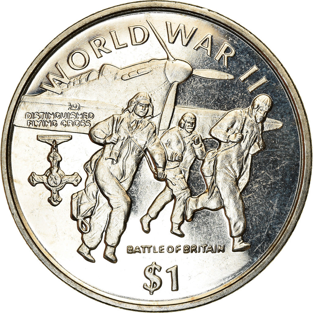 Coin, Liberia, Dollar, 1997, Bataille d'Angleterre, MS(63), Copper-nickel