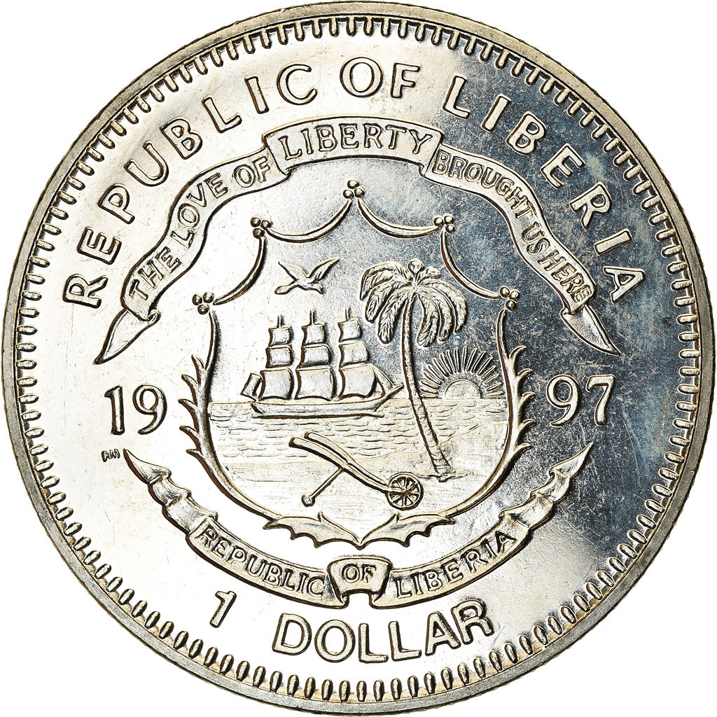 Münze, Liberia, Dollar, 1997, Bataille d'Angleterre, UNZ, Copper-nickel, KM:304