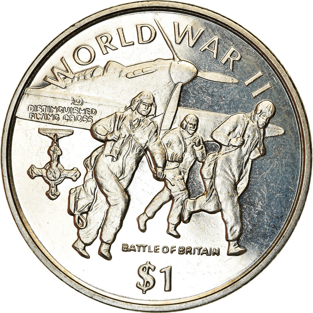 Münze, Liberia, Dollar, 1997, Bataille d'Angleterre, UNZ, Copper-nickel, KM:304