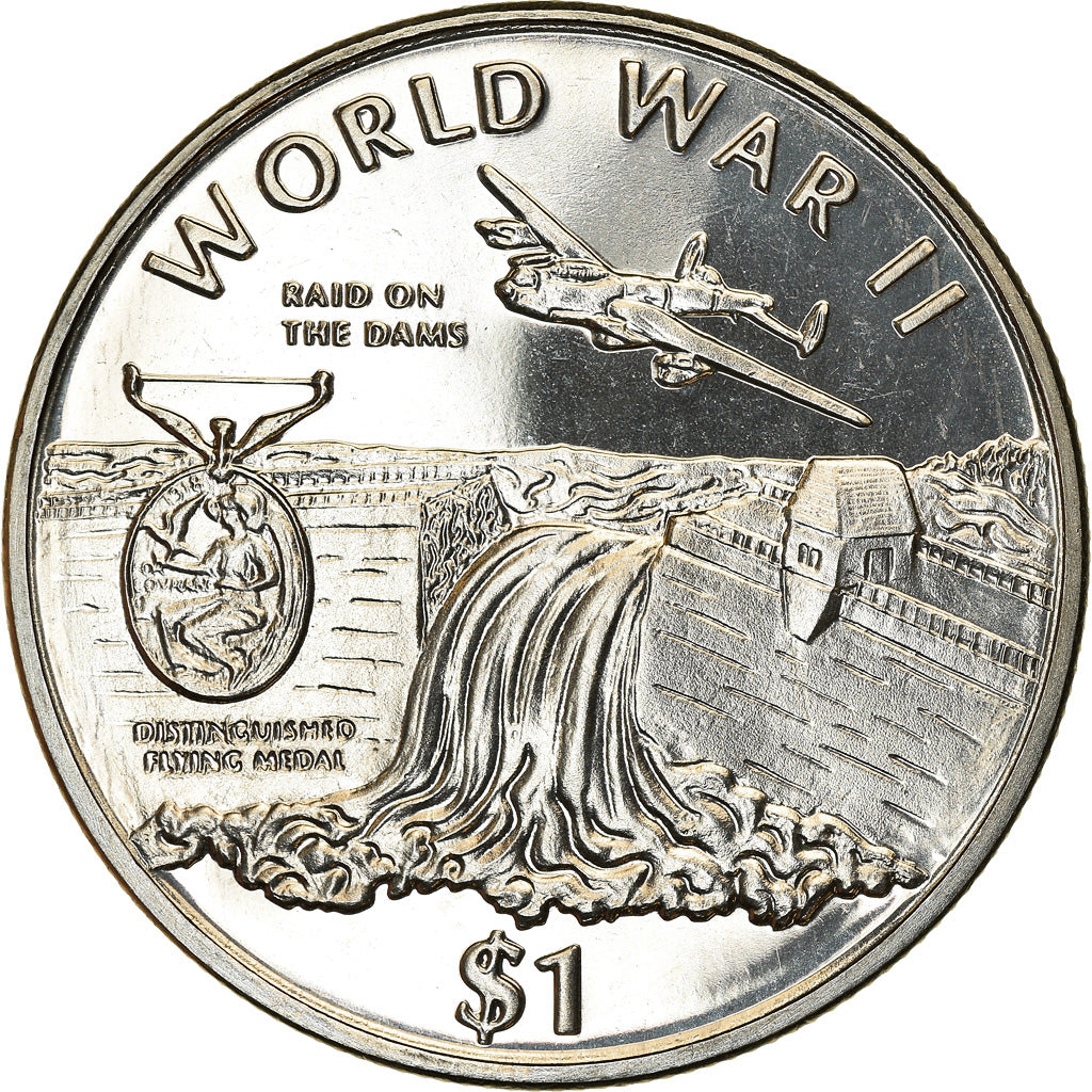 Coin, Liberia, Dollar, 1997, Operation Chastise, MS(63), Copper-nickel, KM:294