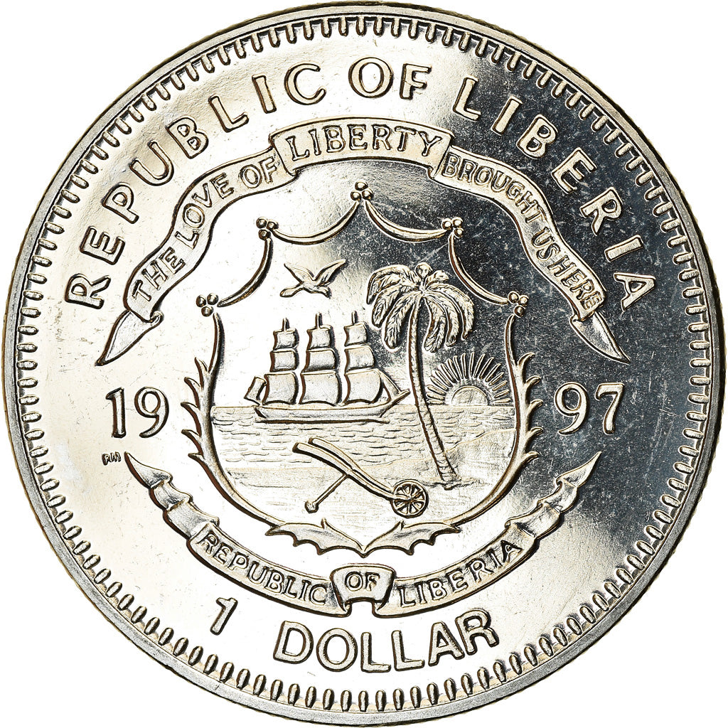 Coin, Liberia, Dollar, 1997, Operation Chastise, MS(63), Copper-nickel, KM:294