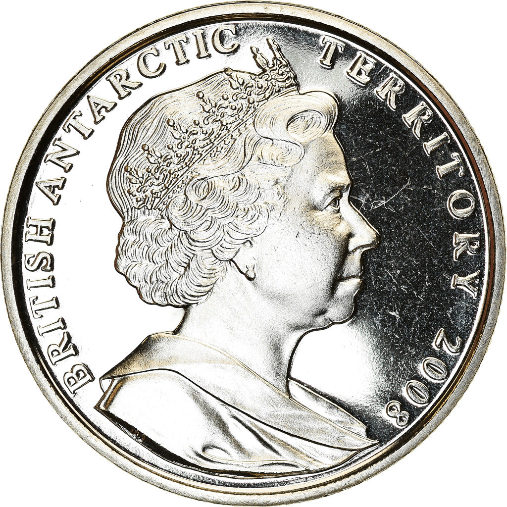 Moneta, British Antarctic Territory, Elizabeth II, 2 Pounds, 2008, Pobjoy Mint