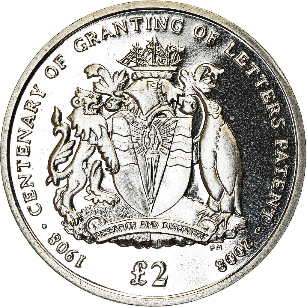 Moneta, British Antarctic Territory, Elizabeth II, 2 Pounds, 2008, Pobjoy Mint