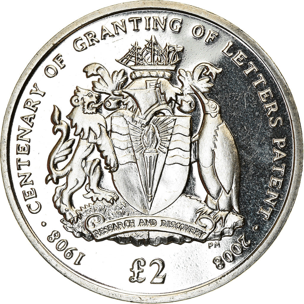 Münze, British Antarctic Territory, Elizabeth II, 2 Pounds, 2008, Pobjoy Mint