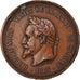 France, Medal, Napoléon III, Visite de la Chambre de Commerce de Lille, 1867