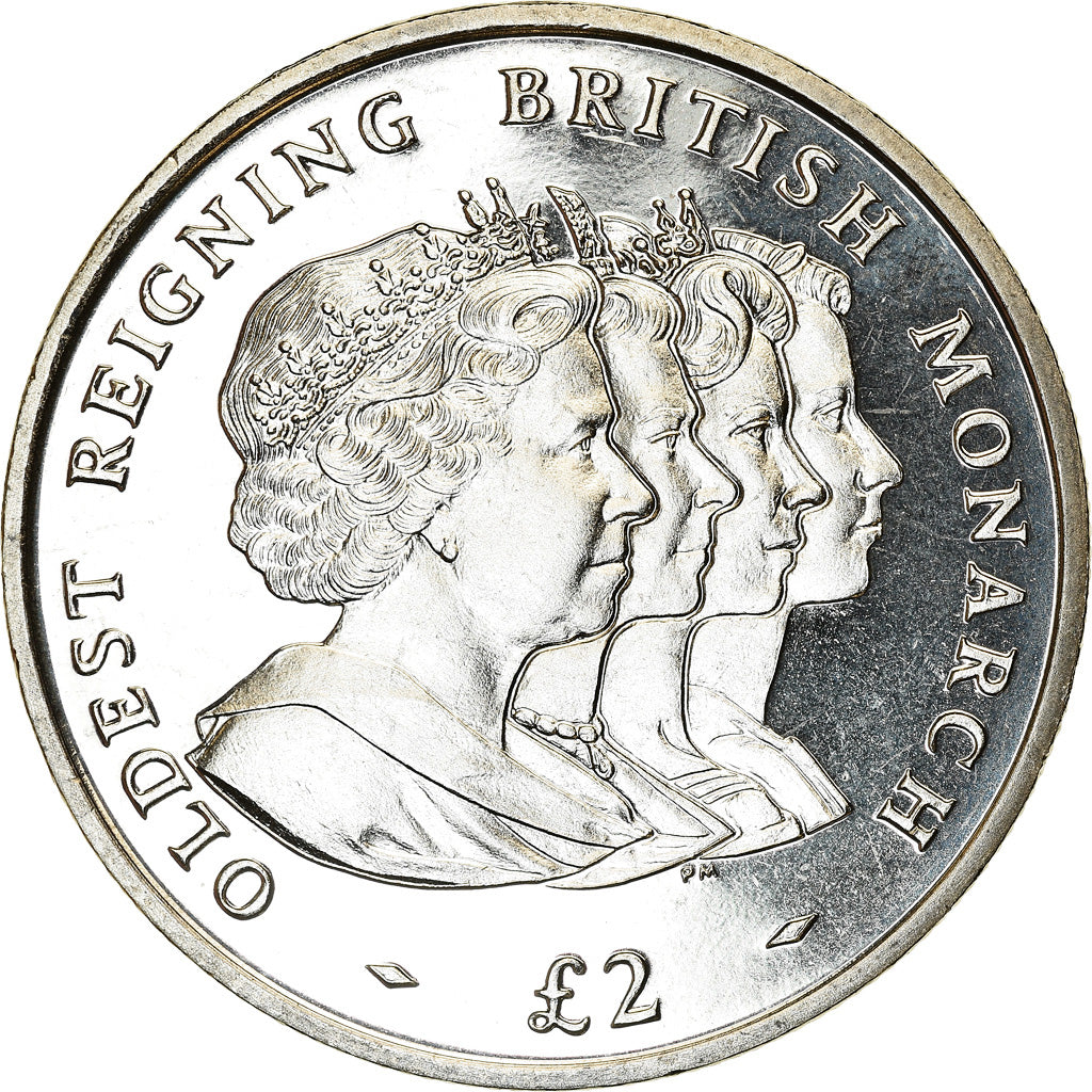 Munten, Zuid Georgia en de Zuidelijke Sandwich Eilanden, Elizabeth II, 2 Pounds